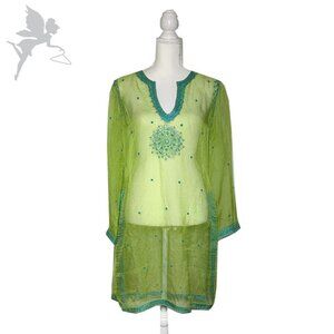 RITU KUMAR Indian Embroidered Silk Tunic